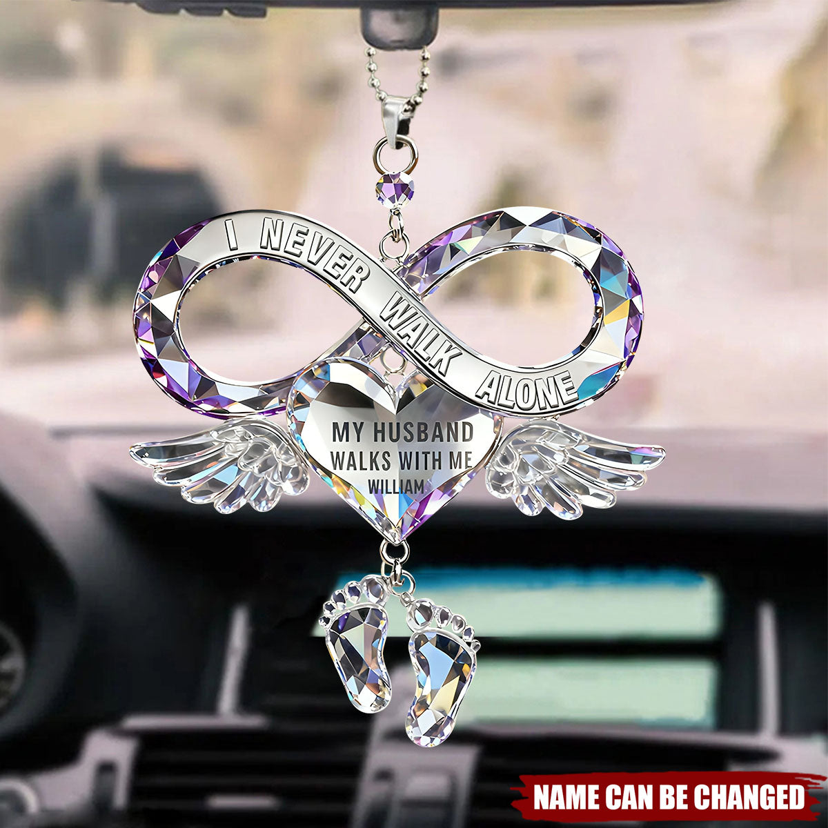 Husband Wife Memorial Car Ornament Personalized Gifts For Couple