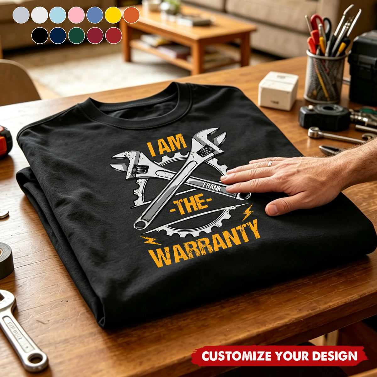 I Am The Warranty - Funny Gifts For Dad Grandpa Papa Garage Mechanic - Personalized Shirt