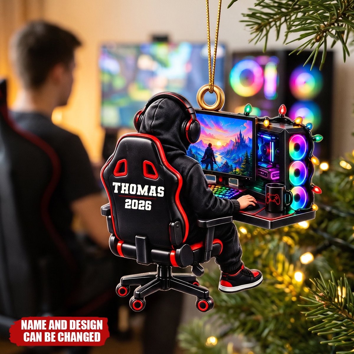 Personalized Acrylic Ornament - PC Gamer Gift