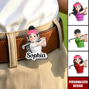 Custom Golf Character, Name And Face Gift For Golf Players, Golf Lover - Personalized Golf Ball Marker