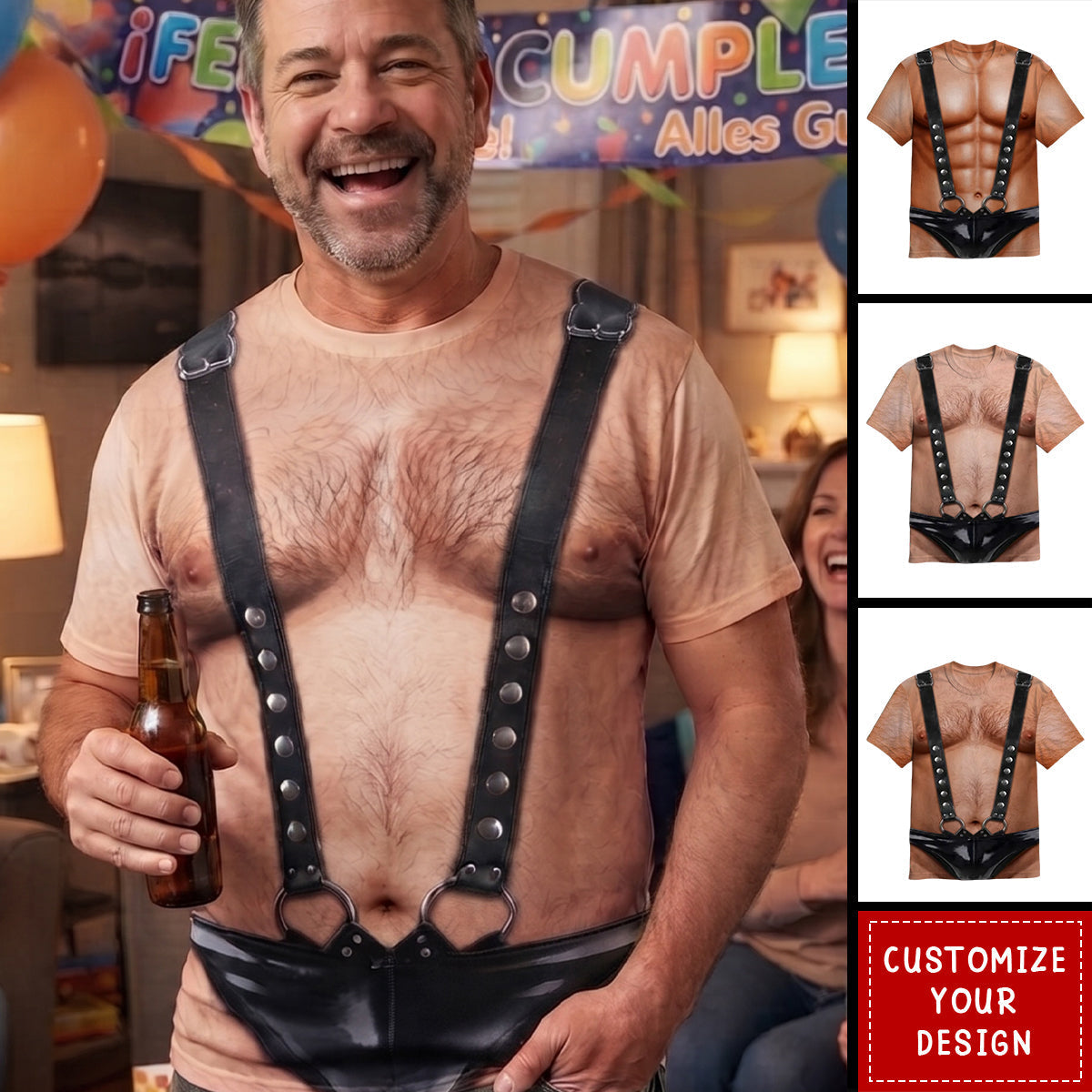 Custom Funny T-shirt - Personalized Birthday Gifts For Men - Muscles Loading