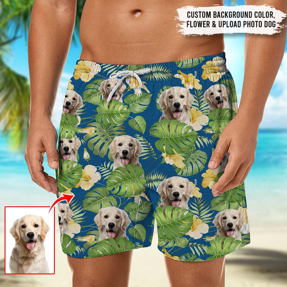 Upload Photo Dog Men's Beach Short