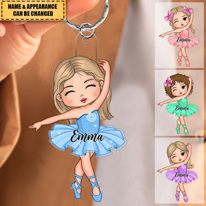 Gift For Granddaughter Daughter Girl Loves Ballet Keychain