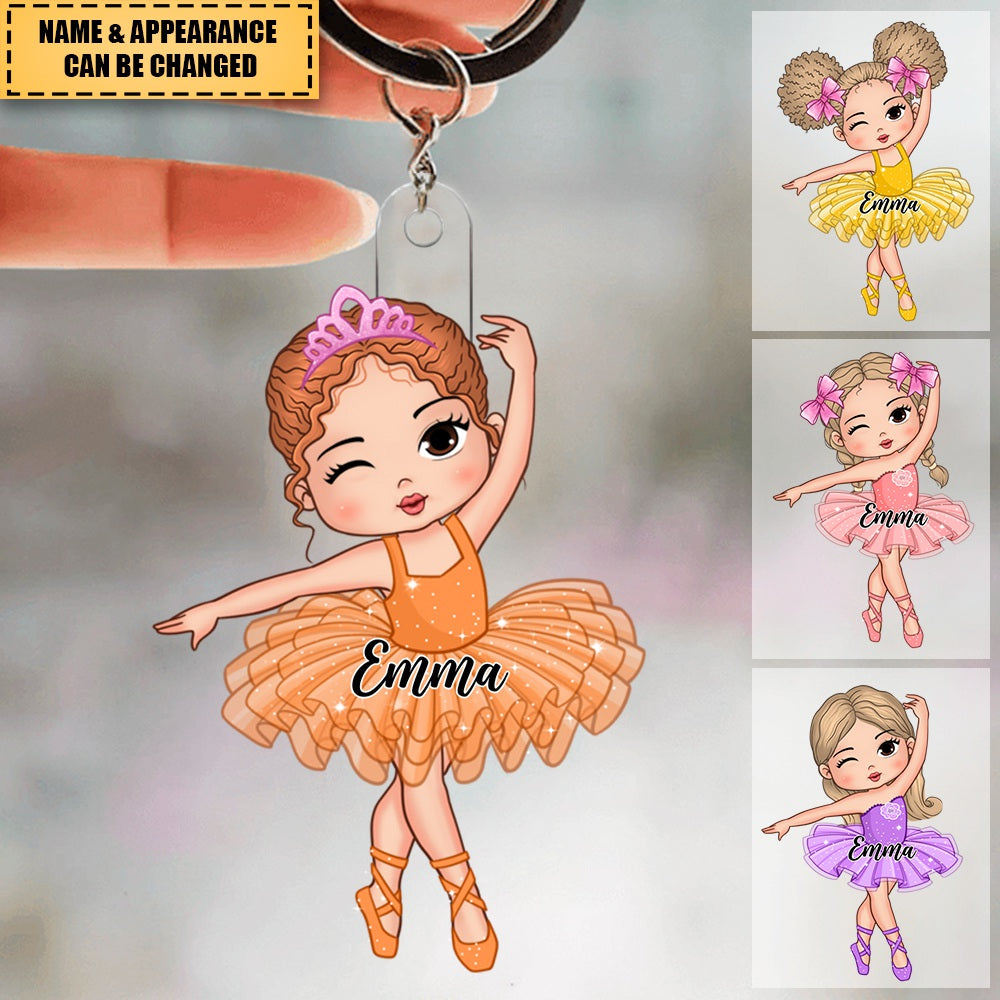 Gift For Granddaughter Daughter Girl Loves Ballet Keychain