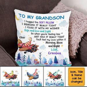 Grandson Dinosaur Hug This Pillow